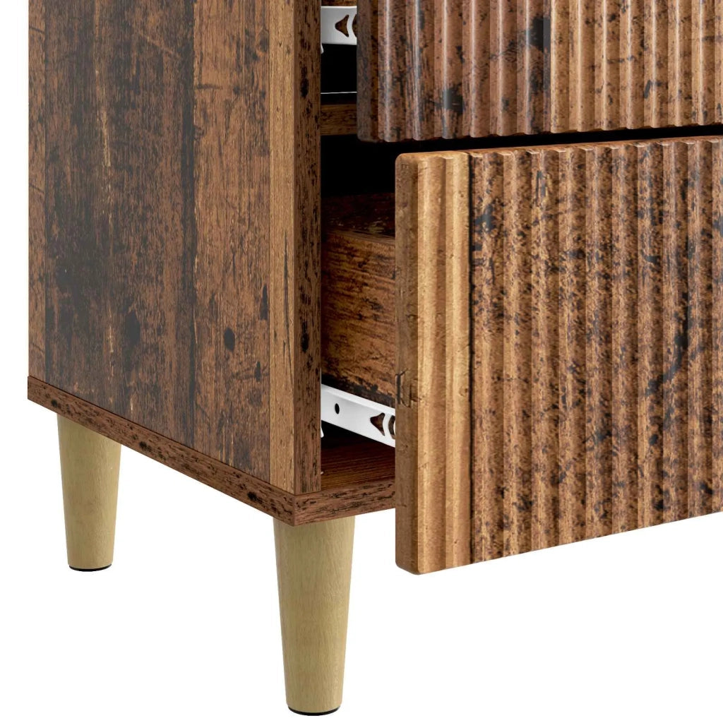 Armadio da Notte con cassetto Legno antico 62 x 34,5 x 48 cm