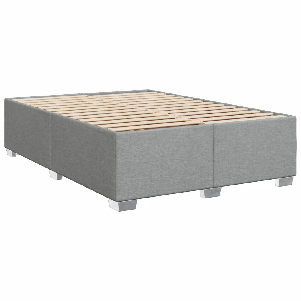 Giroletto a Molle con Materasso Grigio Chiaro 140x200cm Tessuto 3285137