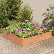 Fioriera da Giardino Fodera Marrone 120x120x25cm Massello Abetecod mxl 104939