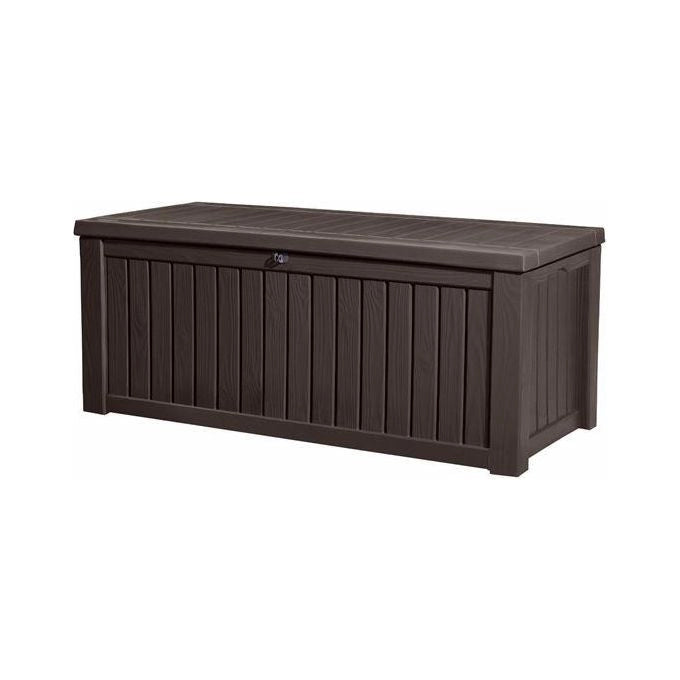 Keter Rockwood Deck Box Armadietto portaoggetti Rettangolare Marrone