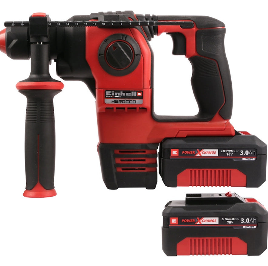 Martello Tassellatore a Batteria Einhell Herocco 18V kit 2 Batterie 4,0 AH