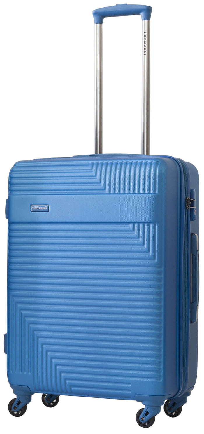 Trolley Valigia Media Rigida in ABS 4 Ruote TSA Ravizzoni Long Island Blu