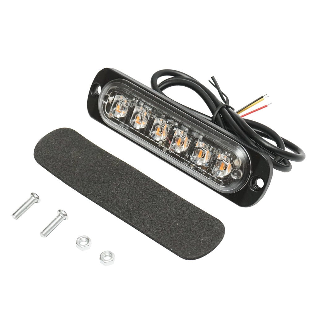 Lampada di ingombro a LED 12-24V, 6W, gialla, 6 LED 110x30x12mm