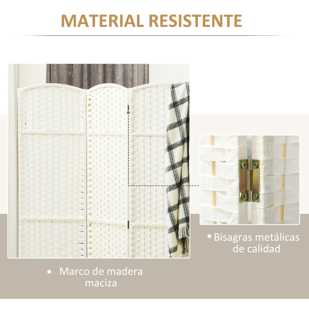 Biombo 4 Pannelli ¨C zephmum ¨C Bianco 160x170 cm