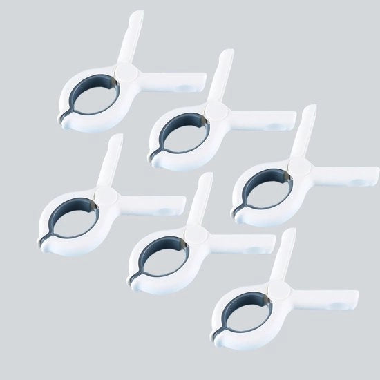 Clip universale per coperte/abiti - 6 pezzi - Adatto per tende da campeggio/seggiolini per piscina