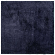 Tappeto Shaggy in cotone blu in misto poliestere 200 x 200 cm soffice pelo denso