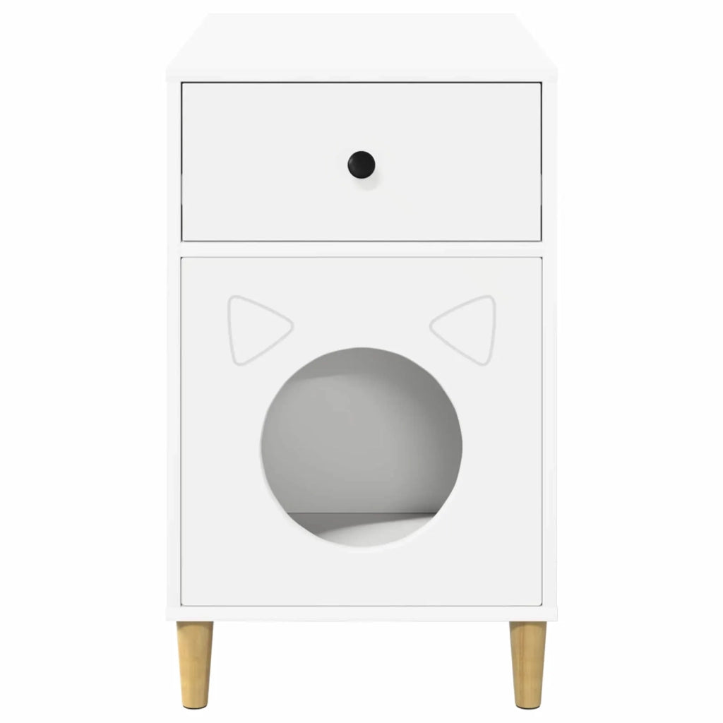 Casa per Gatti Bianco 72 x 42.5 x 70 cm Legno multistrato