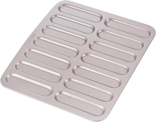 Torta Rotonda per Mini Biscotti - Piatto da Cottura per Biscotti - Cottura Autonoma - 14 Fessure Resistente al Forno - 32,5x28,9x0,6cm - Champagne Giallo