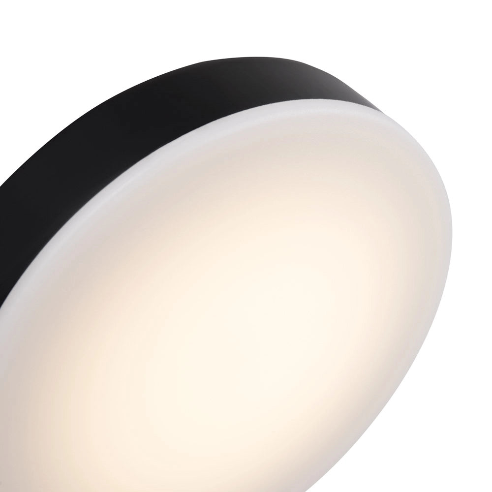 Maytoni Applique moderno Fad 1 luce LED integrato nero metallo diffusore acrilico