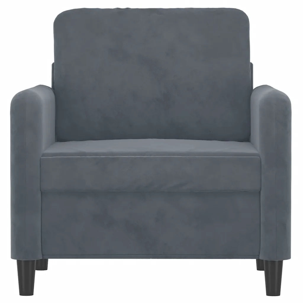 Poltrona Grigio Scuro 60 cm Vellutocod mxl 107242