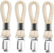 Maniglioni per asciugamani 4 pezzi - Forcellini per asciugamani resistenti per cucina e bagno - Clip per asciugamani da appendere - Adatti per balcone, porte degli armadi e altro