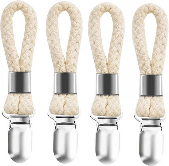 Maniglioni per asciugamani 4 pezzi - Forcellini per asciugamani resistenti per cucina e bagno - Clip per asciugamani da appendere - Adatti per balcone, porte degli armadi e altro