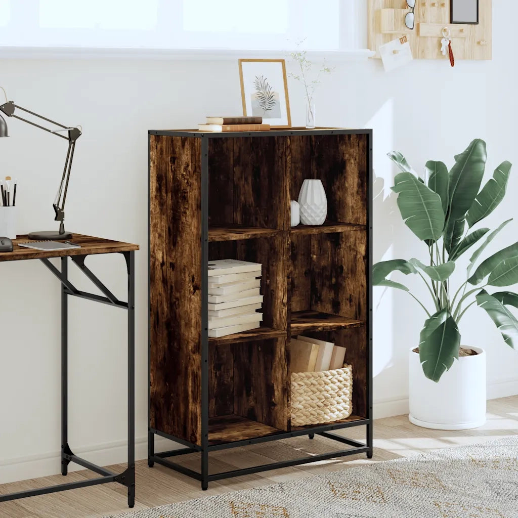 Libreria Rovere Fumo 65,5x33x107,5 cm in Legno Multistrato 849161