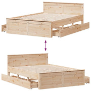 Giroletto senza Materasso con Testata 140x190 cm Massello Pino