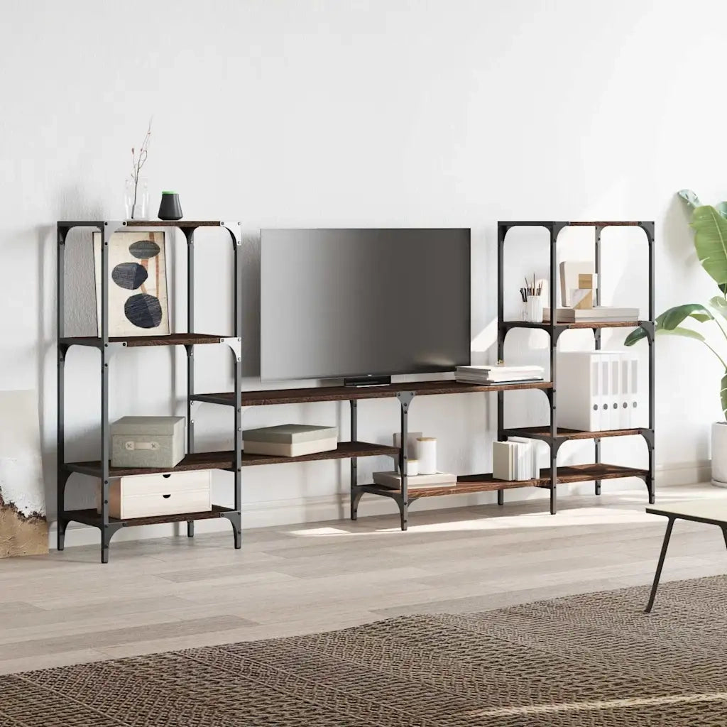 Mobile TV Rovere Marrone 206,5x28,5x95 cm in Legno Multistrato 842485