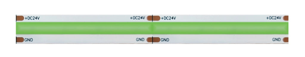 Striscia led COB monocolore da 15W/MT 24V - Bobina da 5m - Verde