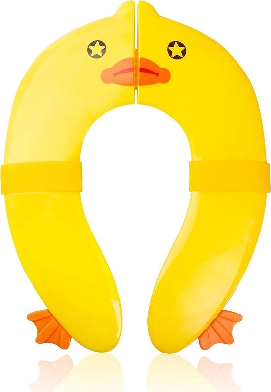 Portatile riduttore di wc per bambini portatile con tasca per trasporto giallo anatra
