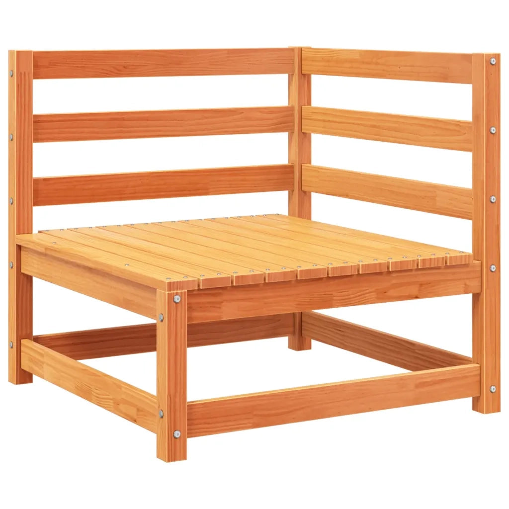 Set Divani da Giardino 12pz Marrone Cera Legno Massello di Pino 3299652