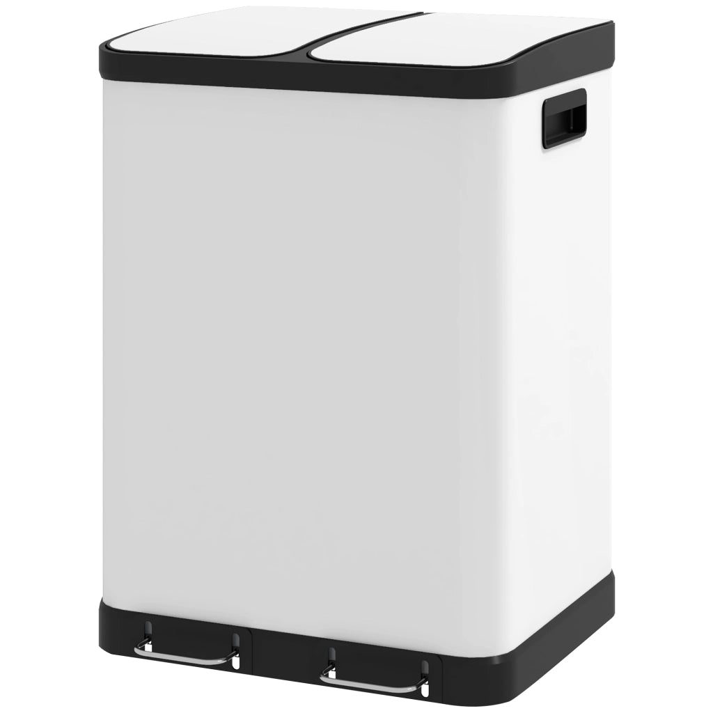 Bidone doppio 2x30L con pedale ¨C zephmum ¨C grigio antracite