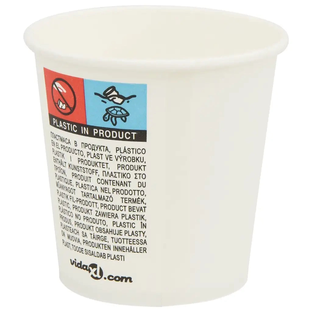 Bicchieri da Caffè in Carta 1000 pz 4oz 100ml Bianco 4102790
