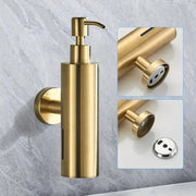 Dispensatore di sapone in acciaio inossidabile 304, fissaggio alla parete Dispensatore di sapone in acciaio inossidabile, adatto per la camera da bagno, dispensatore di sapone rotondo verniciato a cromatura, camera da bagno, fissaggio alla parete