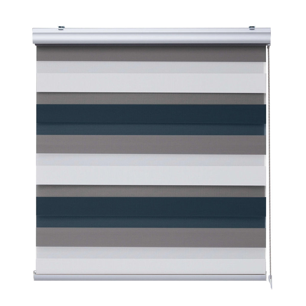Tenda a Rullo giorno / notte Premium Con Finiture premium Bianco-Tortora-Grafito 100x250 cm