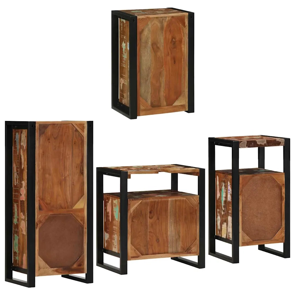 Set di mobili per il bagno 4 pcs Legno massello riciclato 3305687