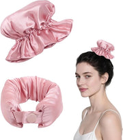 Accessorio per capelli a onde notturno, 2 pezzi senza calore - rosa - accessorio per capelli morbido per cerchioni capelli - protettivo per diversi tipi di capelli - design moda