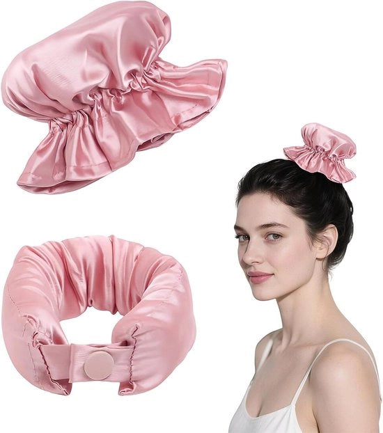 Accessorio per capelli a onde notturno, 2 pezzi senza calore - rosa - accessorio per capelli morbido per cerchioni capelli - protettivo per diversi tipi di capelli - design moda