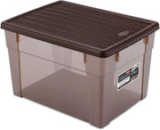 SCATOLA MULTIUSO 'ELEGANCE BOX' XL cm 39 x 29 x h 24 moka/moka  - STEFANPLAST
