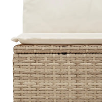 Set Divano da Giardino 10 pz con Cuscini Beige in Polyrattan 3228898