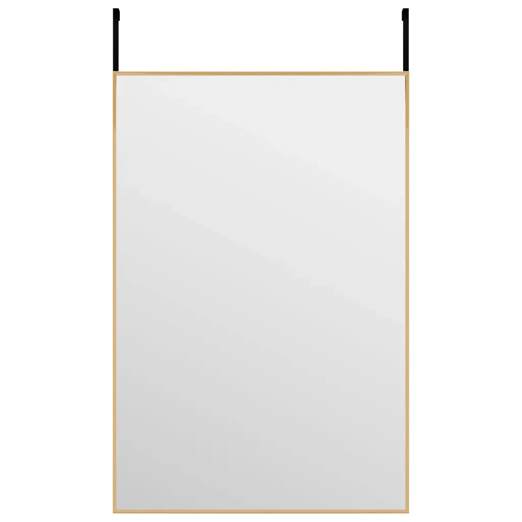 Specchio da Porta Oro 40x60 cm in Vetro e Alluminio