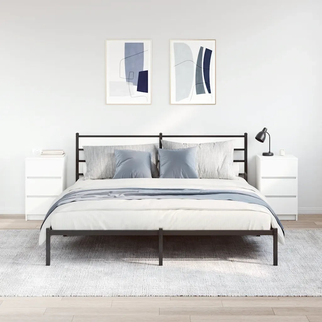 Comodini con 3 Cassetti 2 pz Bianco 39x35x65 cm