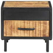 Comodino-Tavolino da notte 40x40x35 cm in Legno di Mango Grezzo