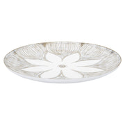 Vassoio Fiore 3, Bianco, Poliresina, 35,5x35,5x4,4 cm