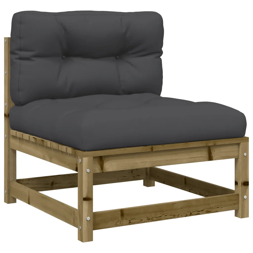 Set Divani da Giardino 3pz con Cuscini Legno Impregnato di Pino 3295834