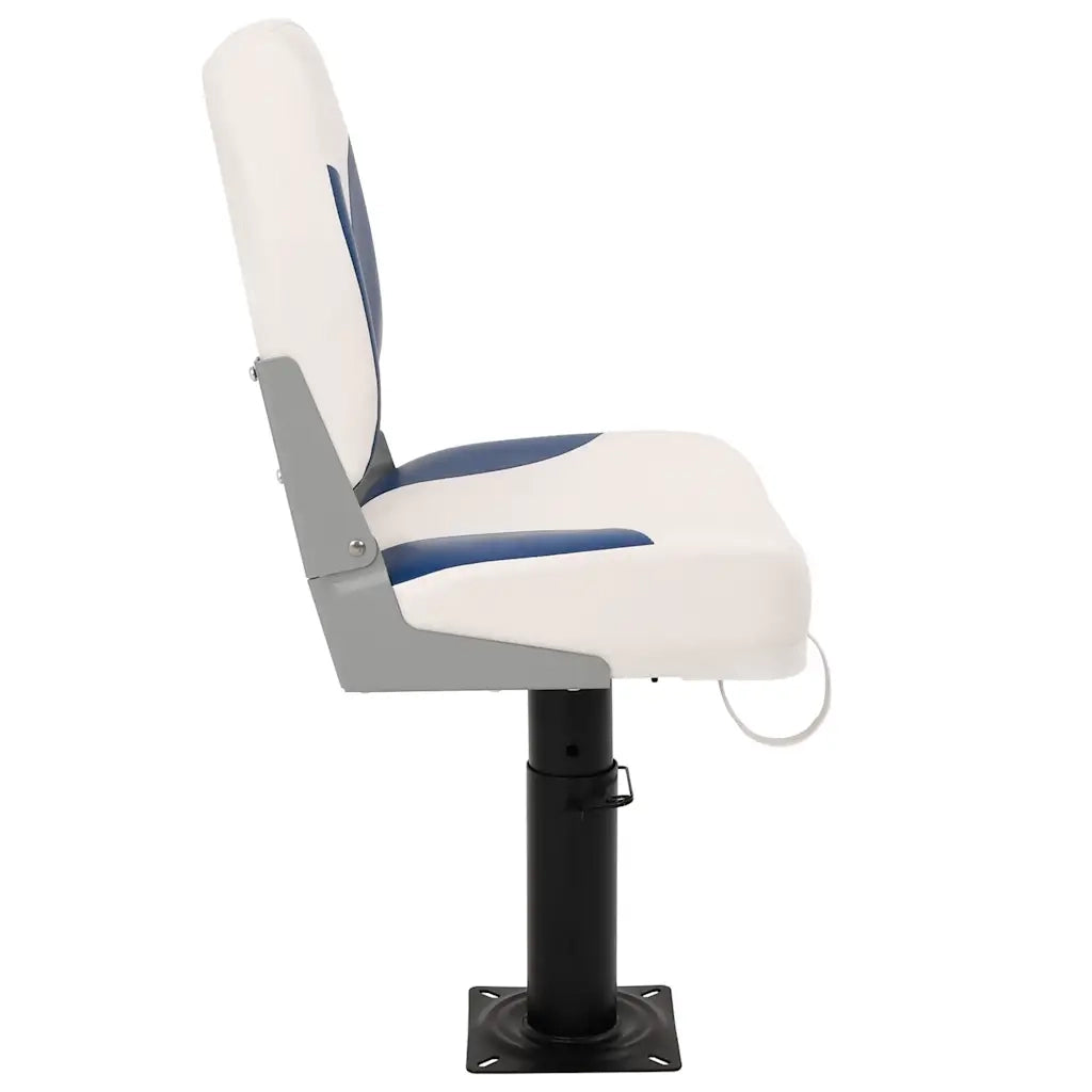 Set di 2 Sedili Pieghevoli per Barca Blu e Bianco 41x36x48 cm 3284289