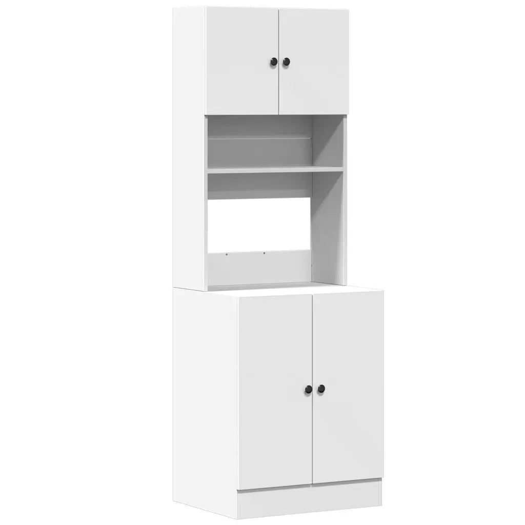 Mobile da cucina-Armadio da cucina Bianco 60x50x180 cm Legno Multistrato
