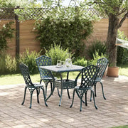 Set di Tavolo da Giardino 5 pcs Verde Alluminio pressofuso 3334755