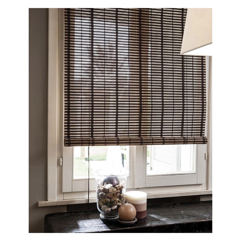 TAPPARELLA IN LISTELLI DI BAMBU' cm 100 x 160 - marrone scuro  - BricoGo