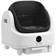 Lettiera per Gatti Autopulente con Design Aperto 50x54x55 cm Sensori di Sicurezza e Deodorante in ABS e PP Bianco
