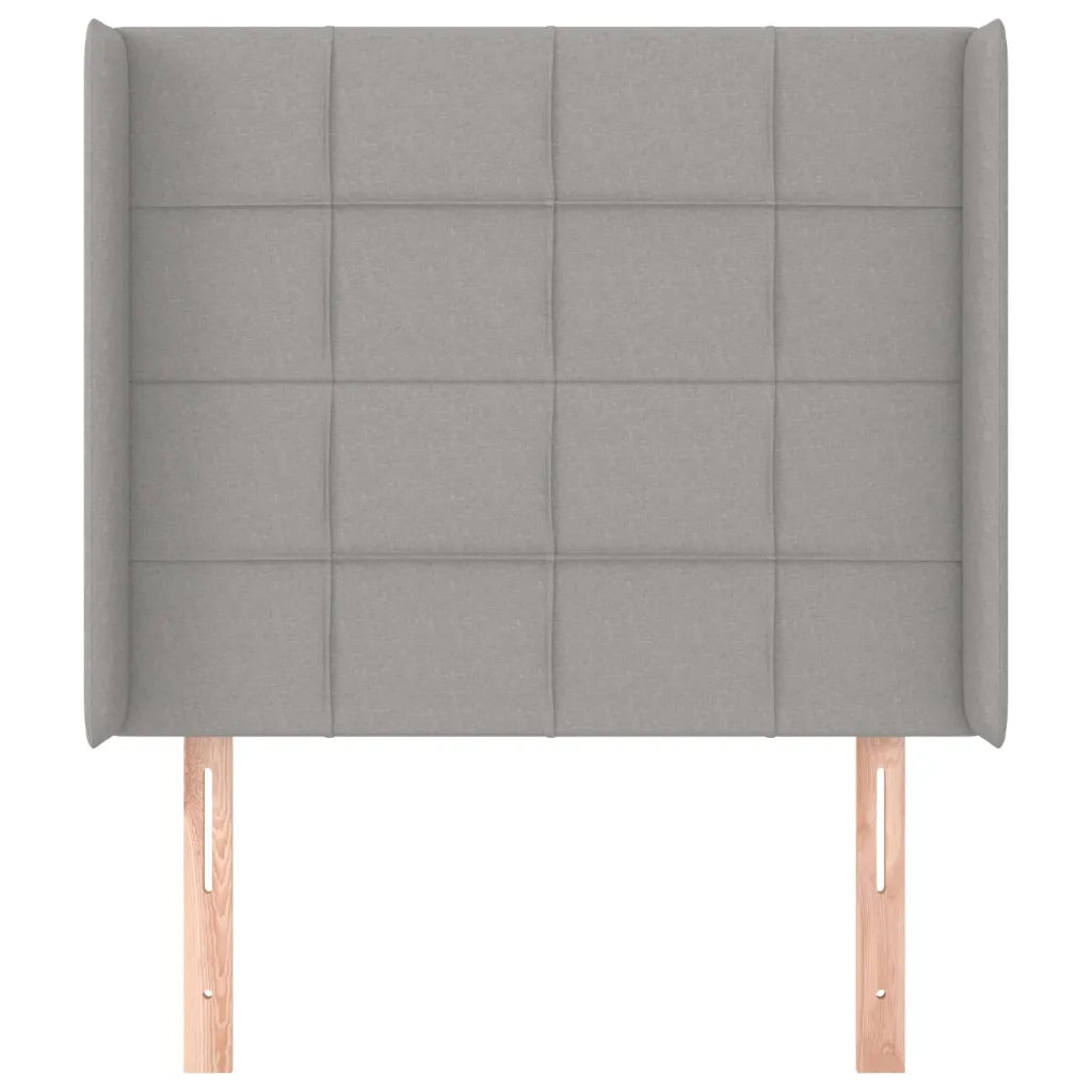 Testiera ad Orecchio Grigio Chiaro 83x16x118/128 cm in Tessuto 3119554