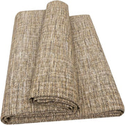 Telo Arredo Cotone 260x280 cm Tessuto Copritutto Granfoulard Copridivano Copriletto Striato Beige