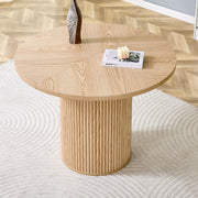 Tavolo da pranzo rotondo in MDF Ø 100 cm effetto legno