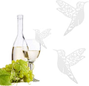 50 pezzi di cartoncini per nome in forma di uccello per decorazione del vassoio da vino - Matrimonio e festa - Bianco