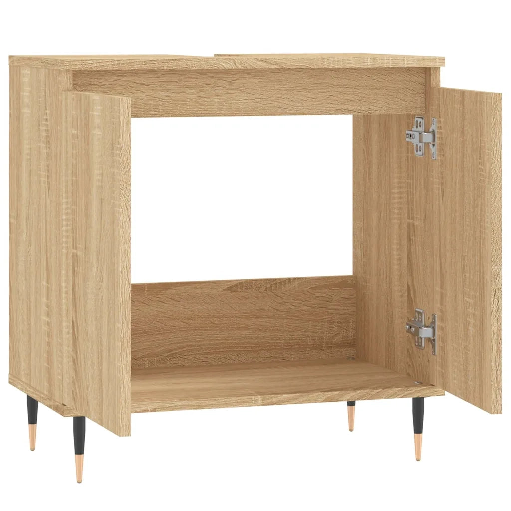 Mobile da Bagno | Armadio da bagno Rovere Sonoma 58x33x60 cm in Legno Multistrato