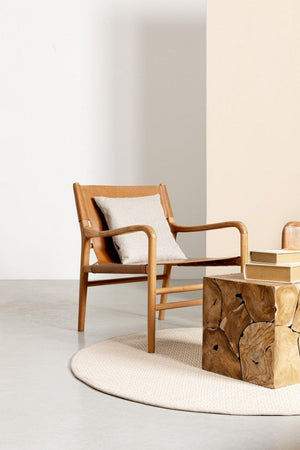 Poltrona Soggiorno 70x72x79 cm Caroline in Pelle