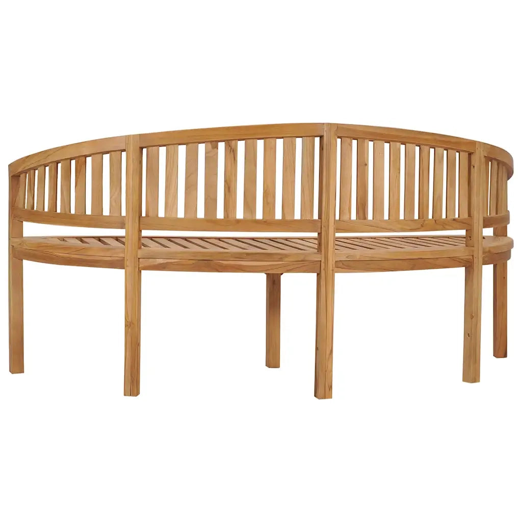 Panca da Giardino | Panchina a Forma di Banana 180 cm in Legno Massello di Teak