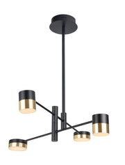 Lampadario industriale 4 luci Ø82 LED 28W Maxlight