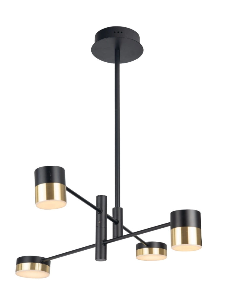 Lampadario industriale 4 luci Ø82 LED 28W Maxlight